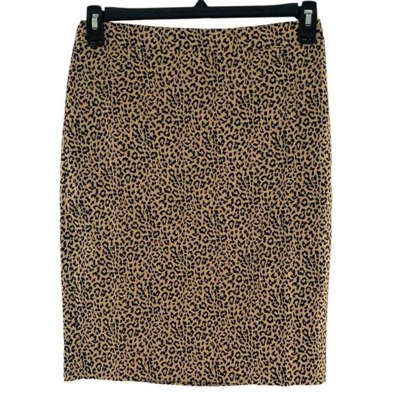 J. CREW No. 2 Pencil Skirt Leopard Animal Print Lined Women's Size 2 - Picture 3 of 8